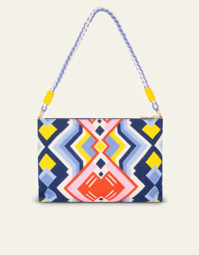 Oilily Fauves Super Blocks Cross Body Bag - Blue Wedgewood