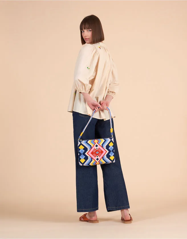 Oilily Fauves Super Blocks Cross Body Bag - Blue Wedgewood