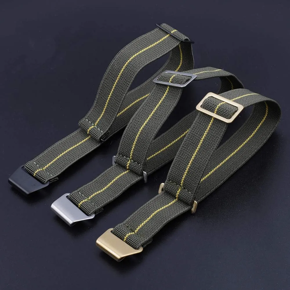 Onthelevel French Troops Parachute Bag for Nylon Elastic Belt Watchband 18mm 20mm 22mm Watch Strap