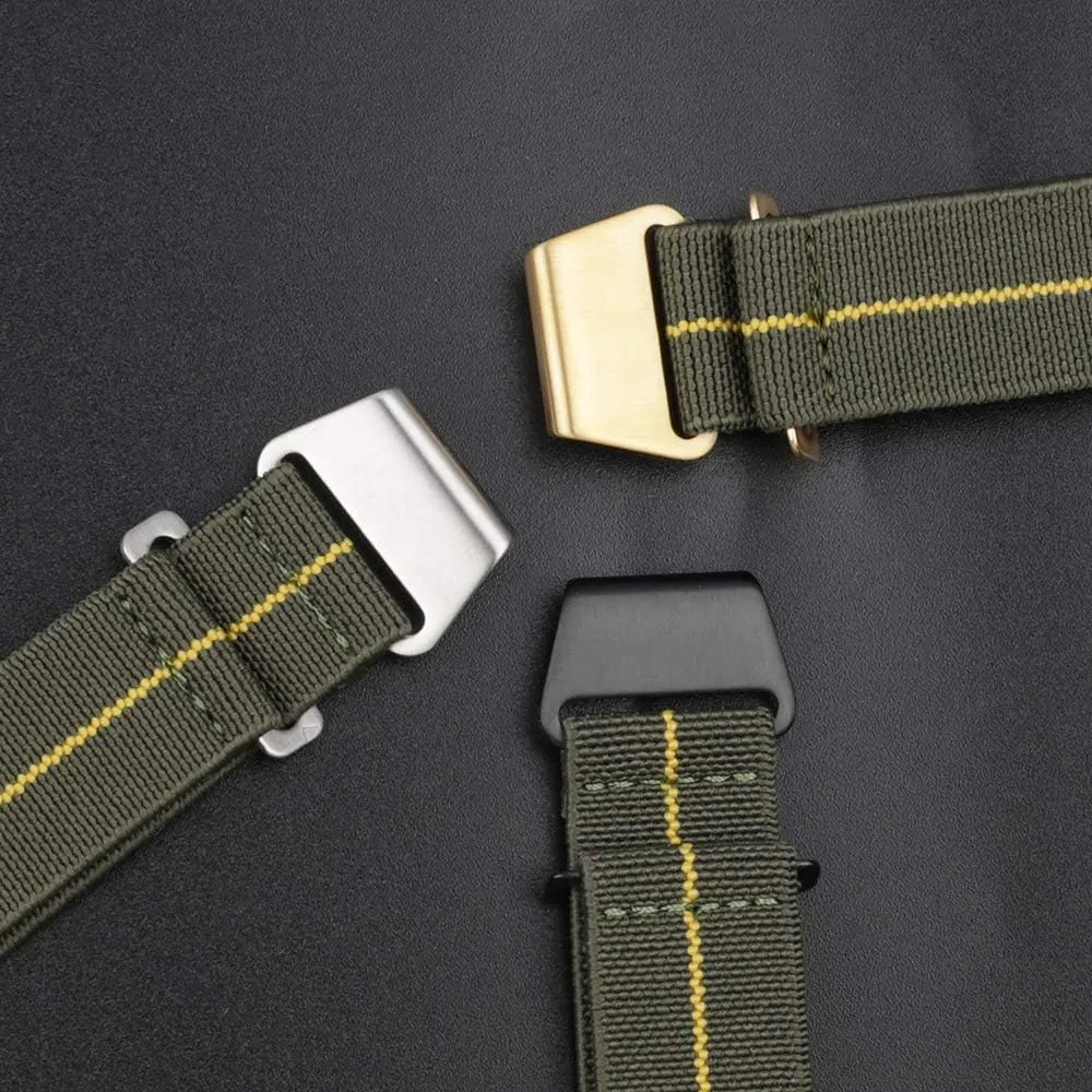 Onthelevel French Troops Parachute Bag for Nylon Elastic Belt Watchband 18mm 20mm 22mm Watch Strap
