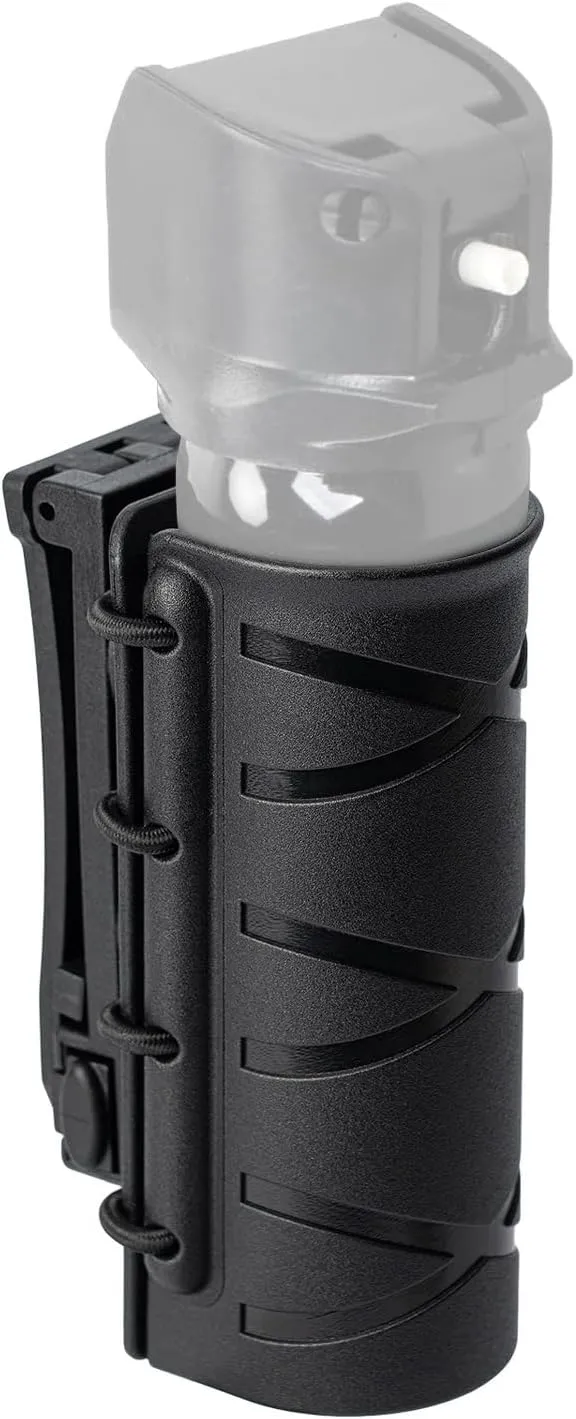 Open Top OC/Mace Spray Holster for Duty Belt/Vest Quick Release Pepper Spray Case MK3/MK4 Canister Holder Polymer Carrier Sheath for Law Enforcement Police Security Prison/Corrections Officer