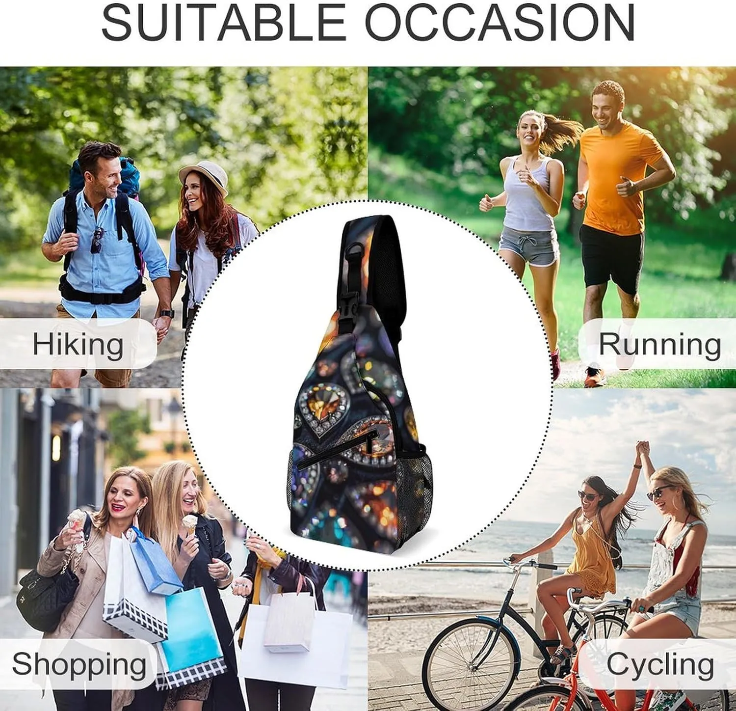 Oranges And Lemons Crossbody Bag, Sling Bag, Sling Backpack, Belt Bags for Travel Outdoors Hiking
