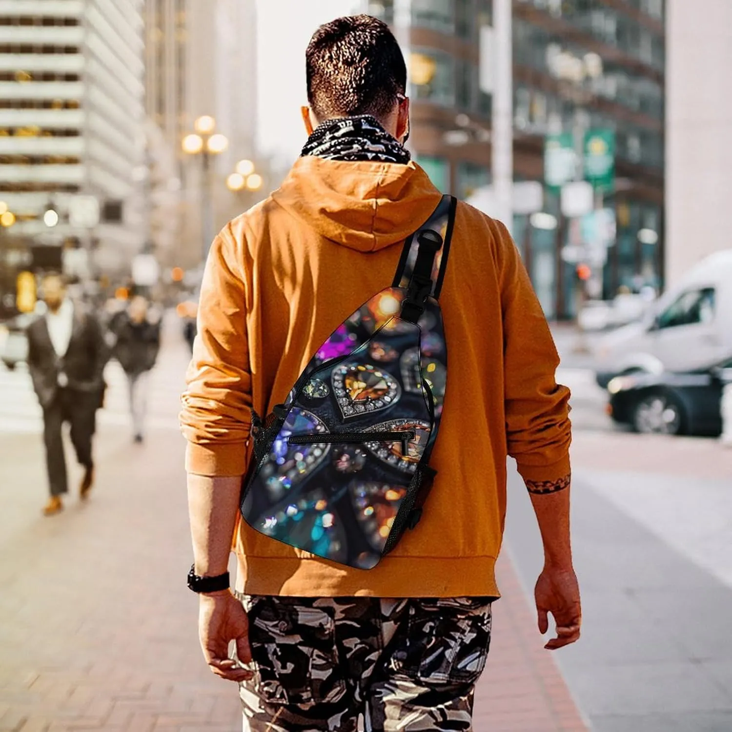 Oranges And Lemons Crossbody Bag, Sling Bag, Sling Backpack, Belt Bags for Travel Outdoors Hiking