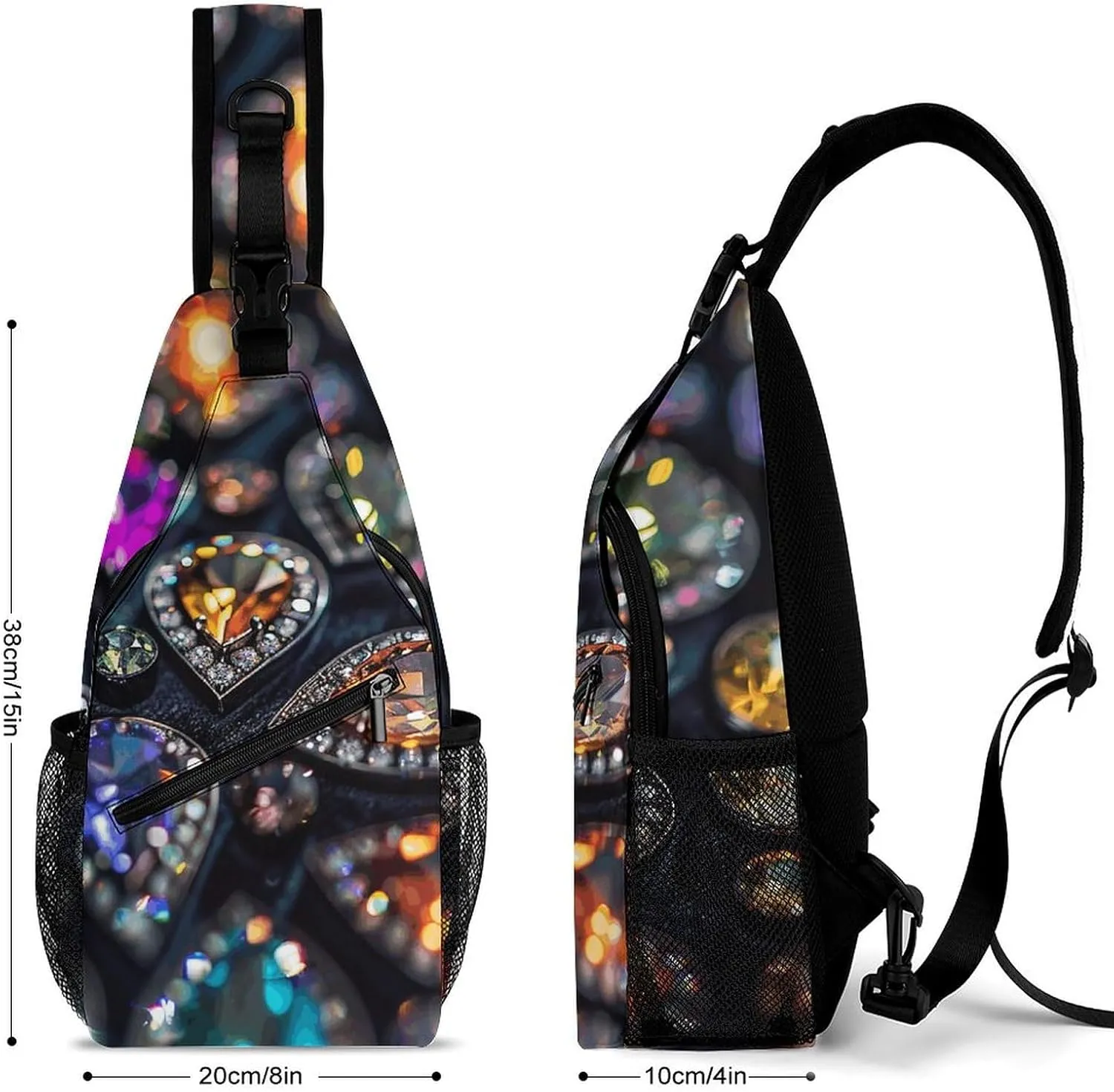 Oranges And Lemons Crossbody Bag, Sling Bag, Sling Backpack, Belt Bags for Travel Outdoors Hiking