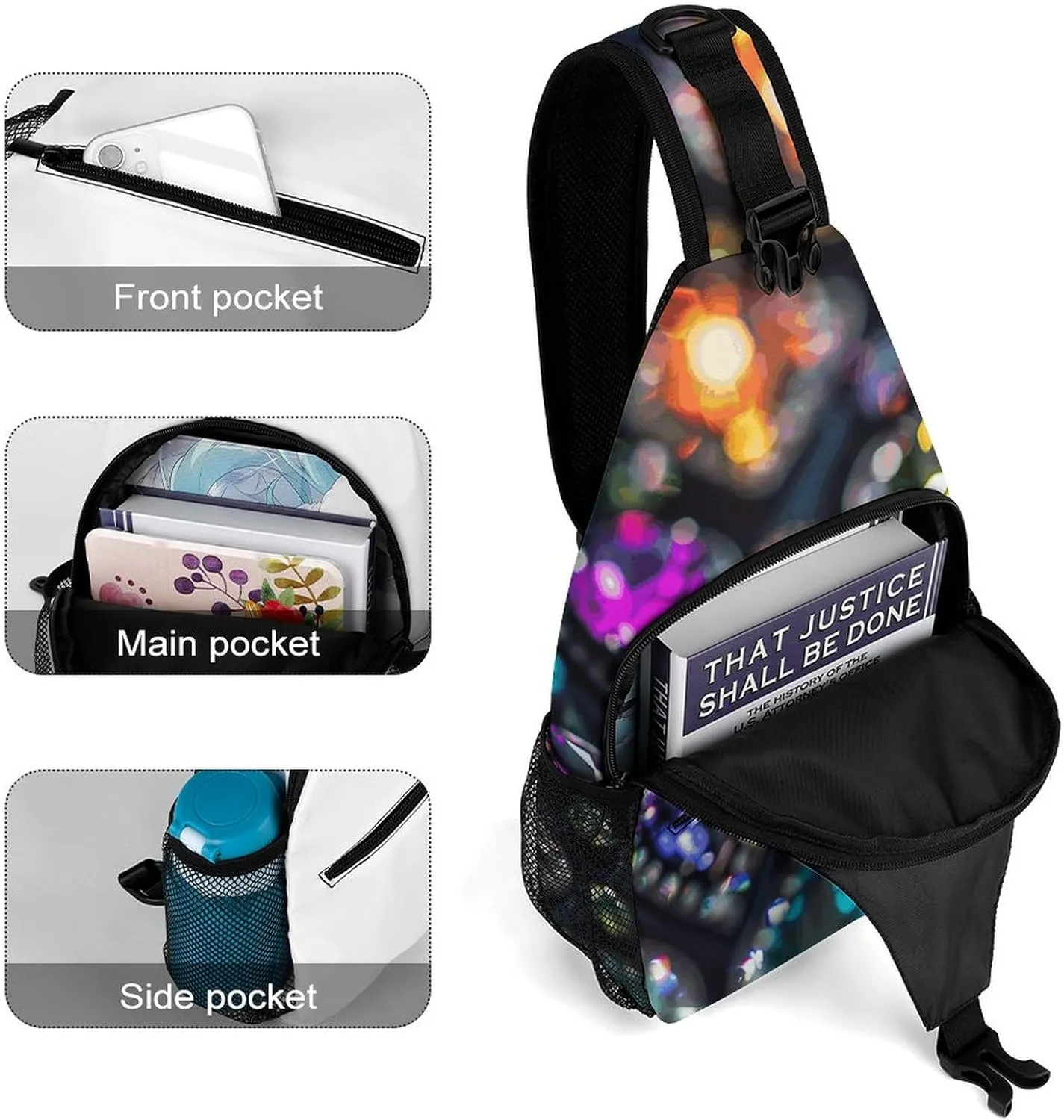 Oranges And Lemons Crossbody Bag, Sling Bag, Sling Backpack, Belt Bags for Travel Outdoors Hiking