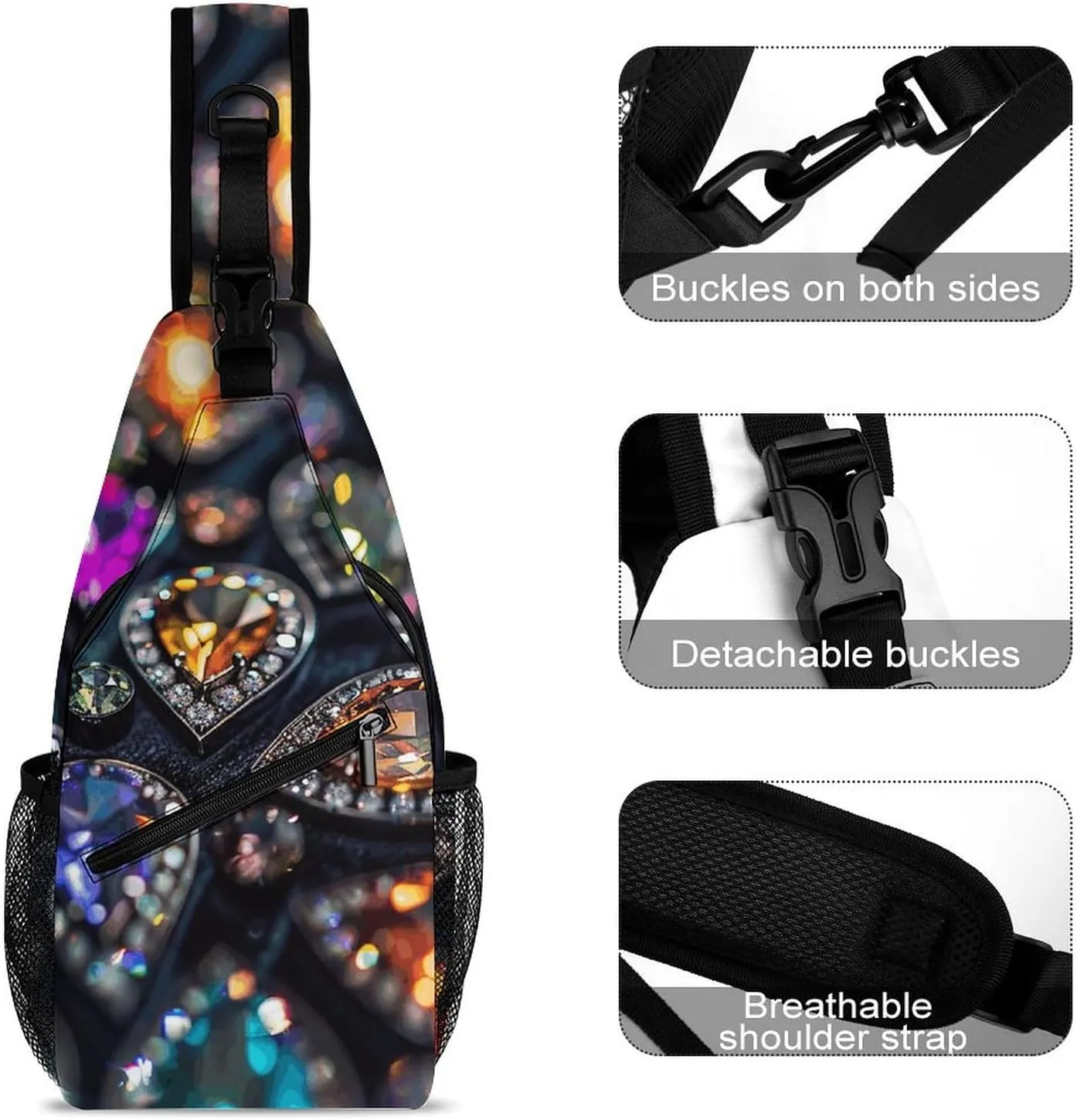 Oranges And Lemons Crossbody Bag, Sling Bag, Sling Backpack, Belt Bags for Travel Outdoors Hiking