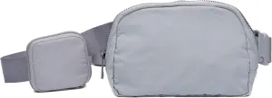 Original Crossbody HydroBeltbag | Fanny Pack with Removable Water Bottle Holder | Adjustable Waist Bag for Carrying Your Purse, Phone, Accessories w/Tumbler Holder (Grey)
