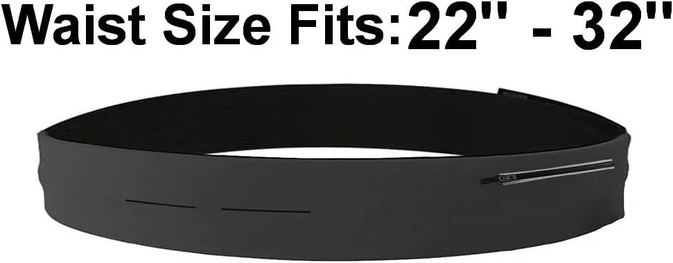Original (Waist Size 22'' - 32'') Premium Invisible Belt Band/Waist Bag with Hook-and-Loop for Medtronic Minimed Pump (530G /630G /640G /670G/770G/780G All Models) (ORBP3-BLACK)
