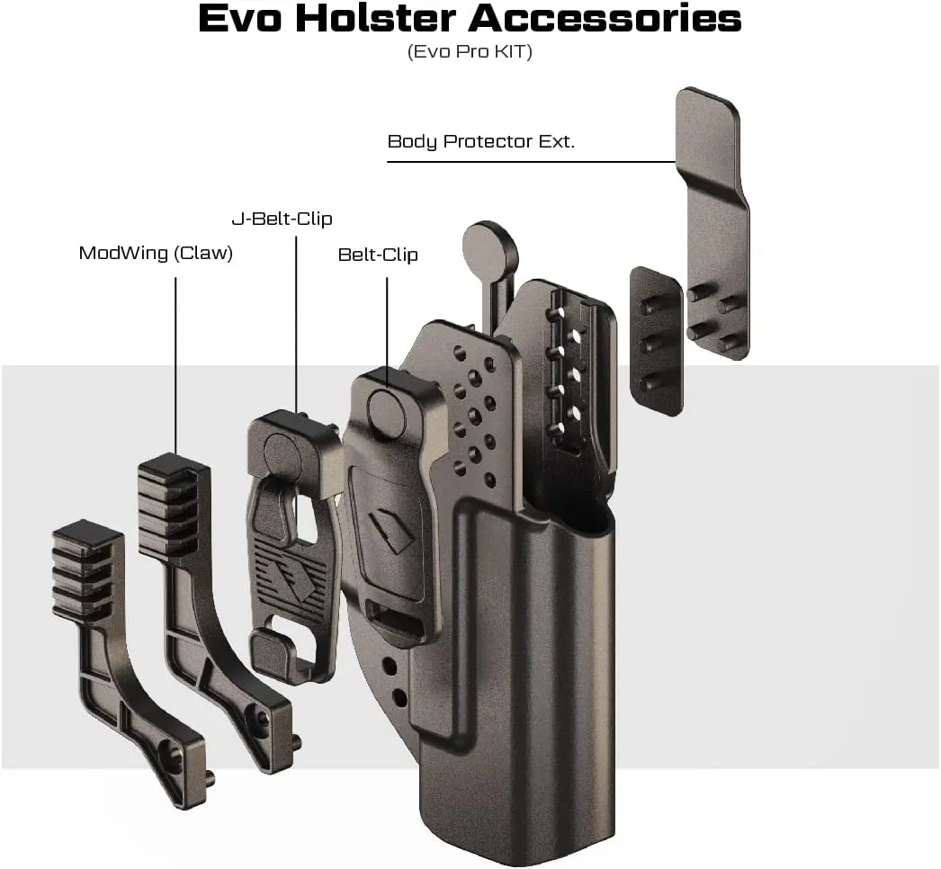 Orpaz EVO Sig Sauer P365 Holster Compatible with Sig Sauer P365, Dual-carry Holster that Provides Multiple Options to Suit your Needs - IWB or OWB - Will Secure your Handgun with a Tactical Appearance