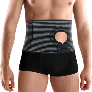 ORTONYX Abdominal Ostomy Belt for Women and Men, Post-Operative Care After Colostomy ileostomy Surgery, Adjastable Stoma Bag Hole/Black S-M