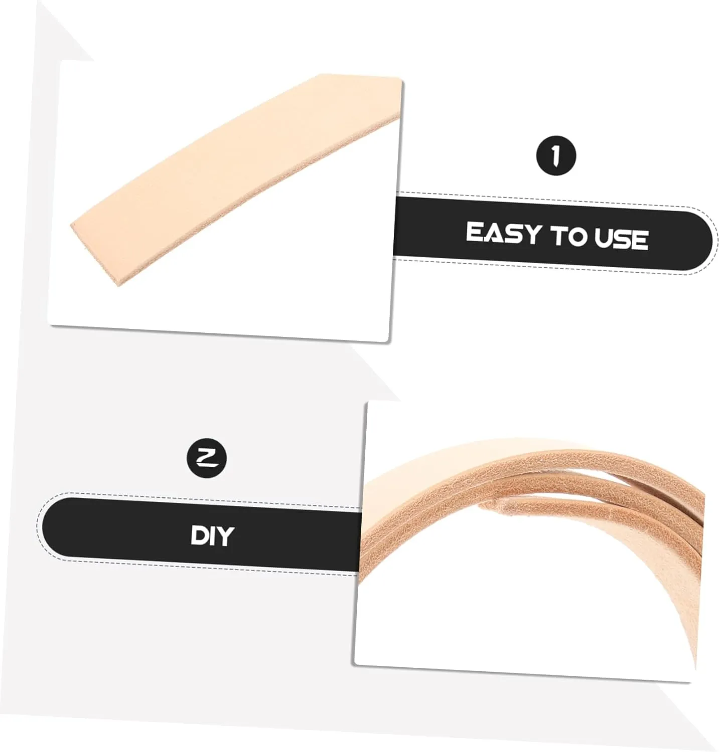 OSALADI Semi Finished Leather Strap Durable Blank Leather Strips for DIY Crafting Wide for Belts Bags and Custom Projects Vegetable Tanned Cowhide