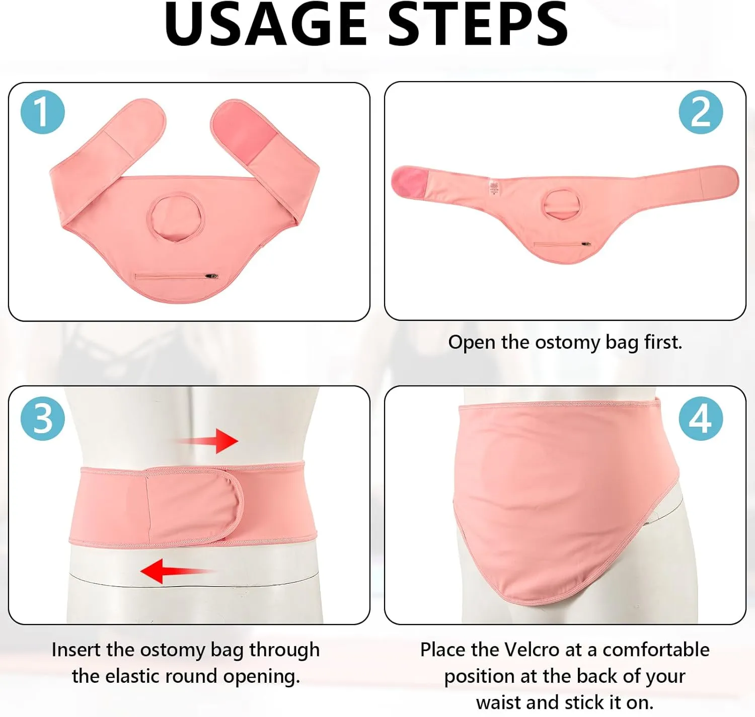 Ostomy Belt, Colostomy Bag Covers, Ostomy Bag Covers Colostomy Belt Stoma Support Belt Compatible with W/Colostomy Bags Ostomy Pouch Covers for Women and Men