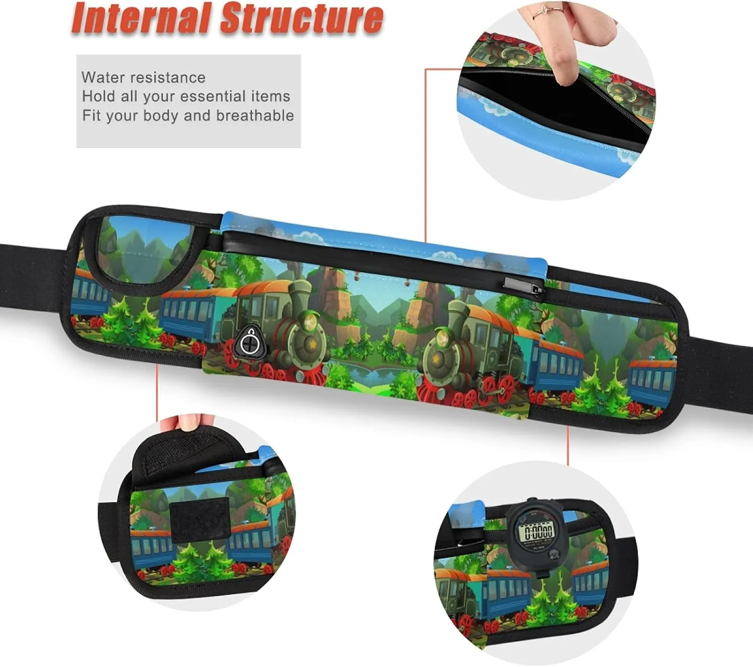 Oyihfvs Adjustable Running Belt, Fanny Pack Waist Pack, Runners Bag, Sports Hiking Fitness Exercise Gym Pouch for Women Men Accessories