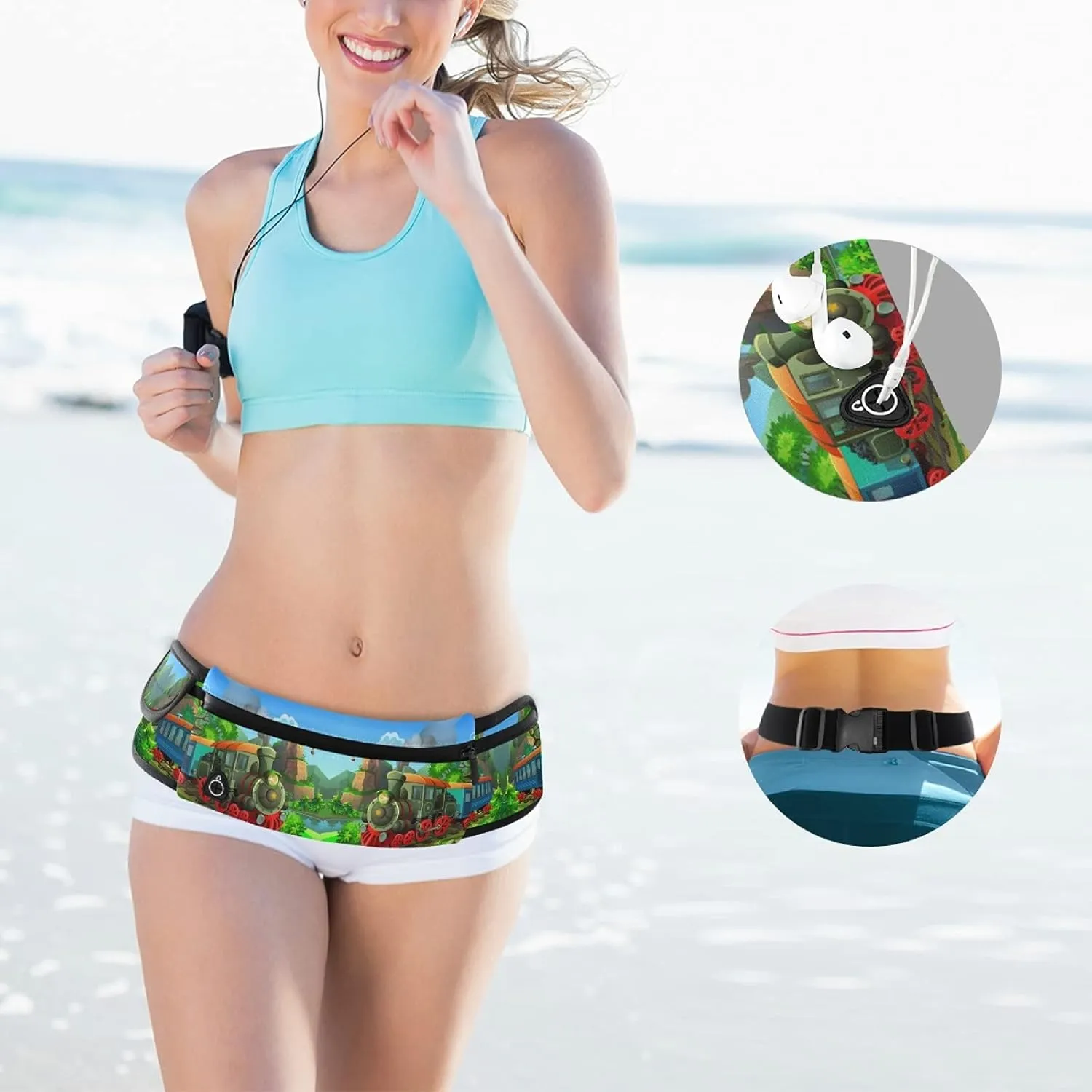 Oyihfvs Adjustable Running Belt, Fanny Pack Waist Pack, Runners Bag, Sports Hiking Fitness Exercise Gym Pouch for Women Men Accessories