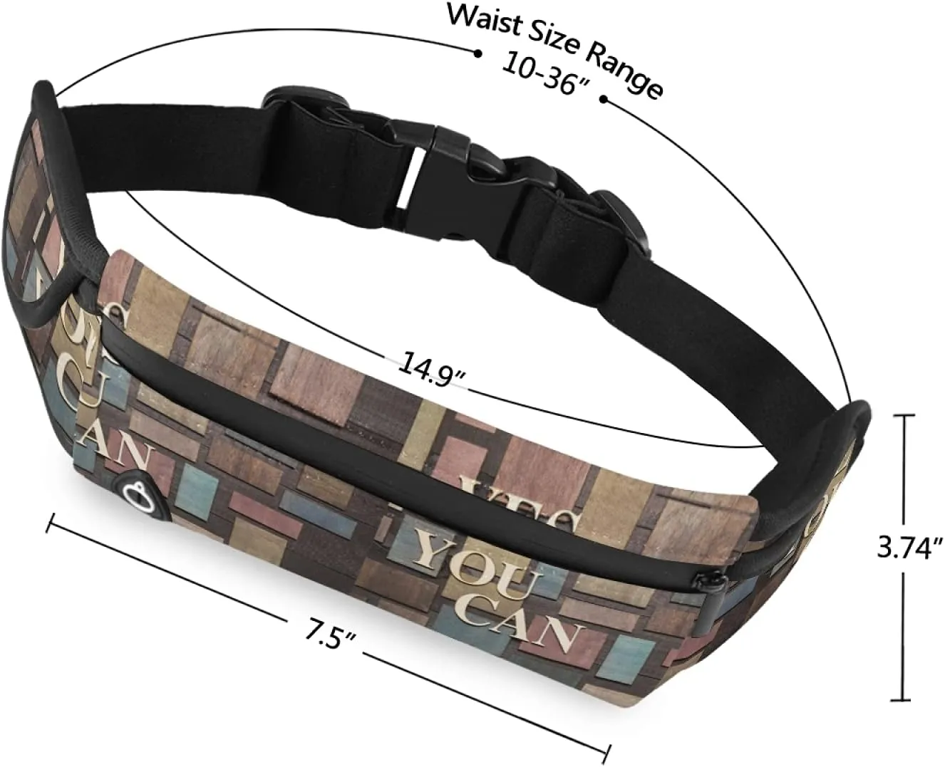 Oyihfvs Adjustable Running Belt, Fanny Pack Waist Pack, Runners Bag, Sports Hiking Fitness Exercise Gym Pouch for Women Men Accessories