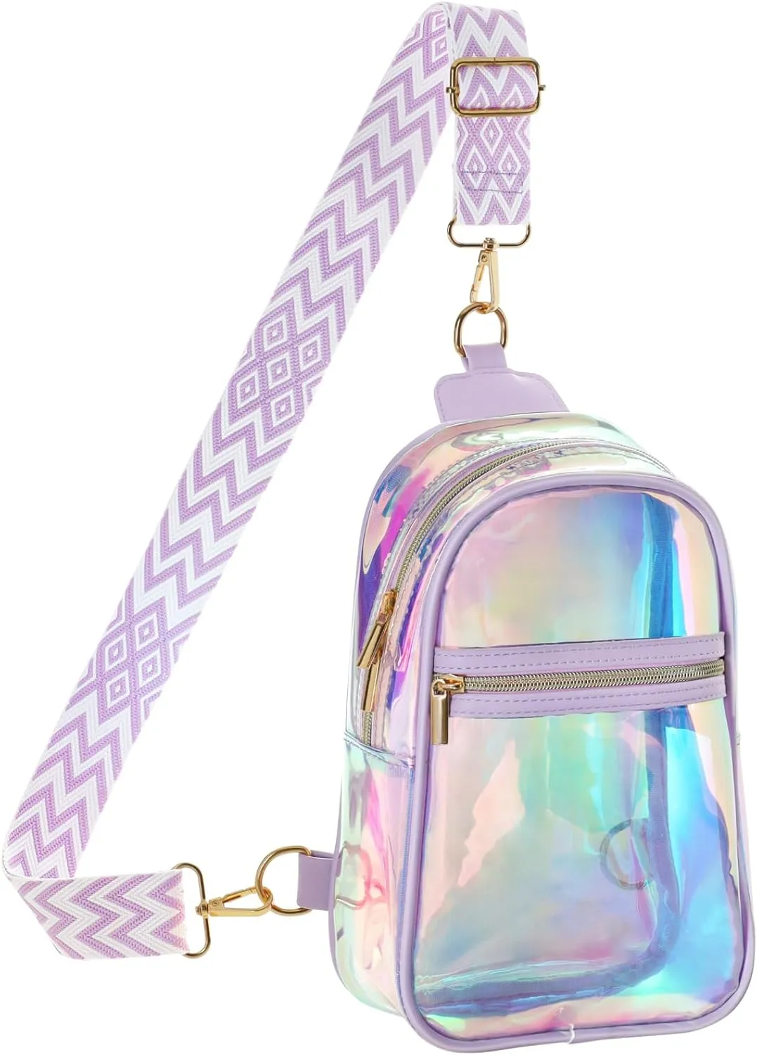 PACKISM Clear Bag for Stadium Events - Clear Sling Bag for Sport Concert, Clear Crossbody Bags for Women with Comfortable Strap
