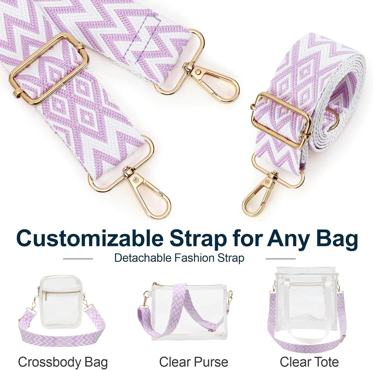 PACKISM Clear Bag for Stadium Events - Clear Sling Bag for Sport Concert, Clear Crossbody Bags for Women with Comfortable Strap