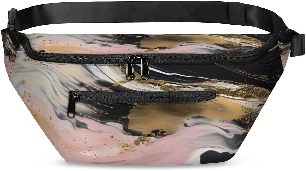 Palette Marble Sling Bag Crossbody Backpack Chest Daypack for Women Sport Travel Hiking Casual Bag Multipurpose Waist Pack With Zipper Closure Adjustable Strap Shoulder Bag