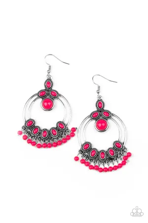 Palm Breeze - Pink Earring