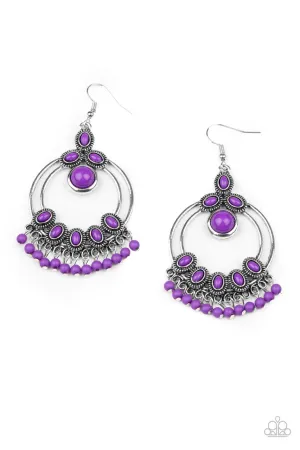 Palm Breeze Purple Paparazzi Earrings