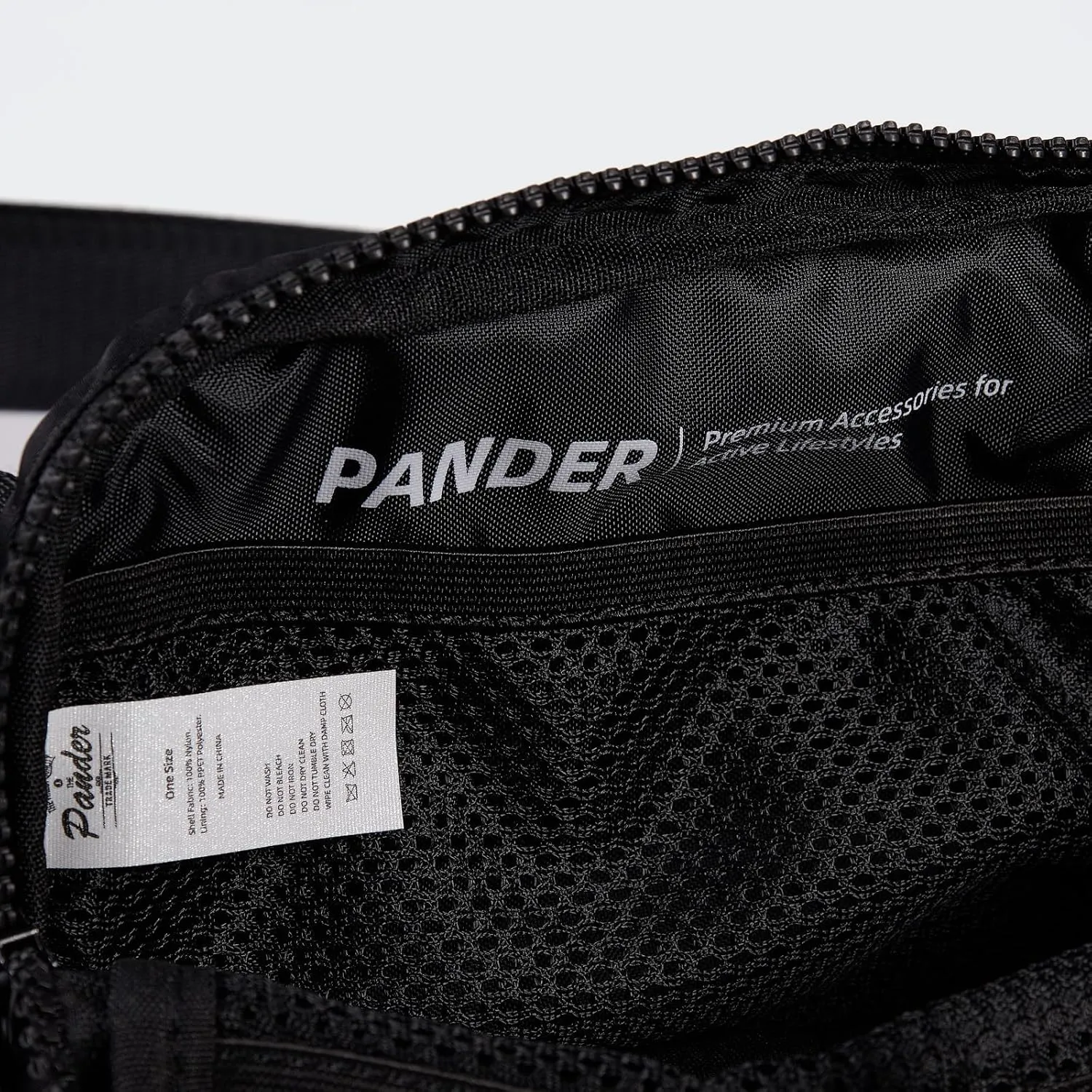 Pander Two Way Zipper Fanny Pack Nylon Everywhere Belt Bag for Women, Water Repellent Waist Packs, Crossbody Bags with Adjustable Strap (Black).