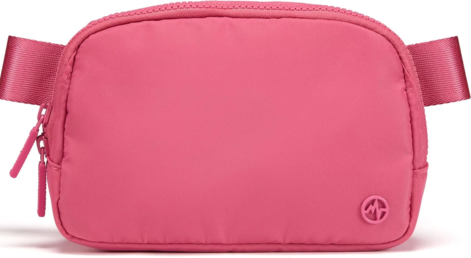 Pander Two Way Zipper Fanny Pack Nylon Everywhere Belt Bag for Women, Water Repellent Waist Packs, Crossbody Bags with Adjustable Strap (Hot Pink).