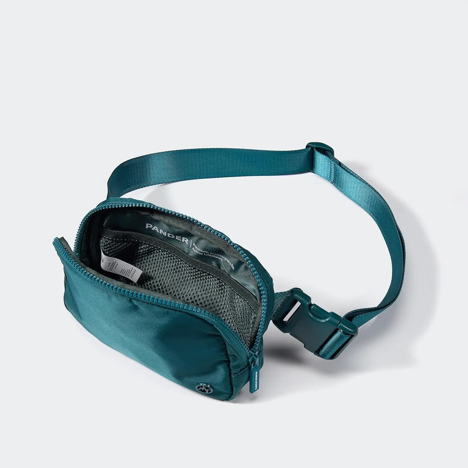 Pander Two Way Zipper Fanny Pack Nylon Everywhere Belt Bag for Women, Water Repellent Waist Packs, Crossbody Bags with Adjustable Strap (Teal Blue).