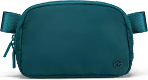 Pander Two Way Zipper Fanny Pack Nylon Everywhere Belt Bag for Women, Water Repellent Waist Packs, Crossbody Bags with Adjustable Strap (Teal Blue).