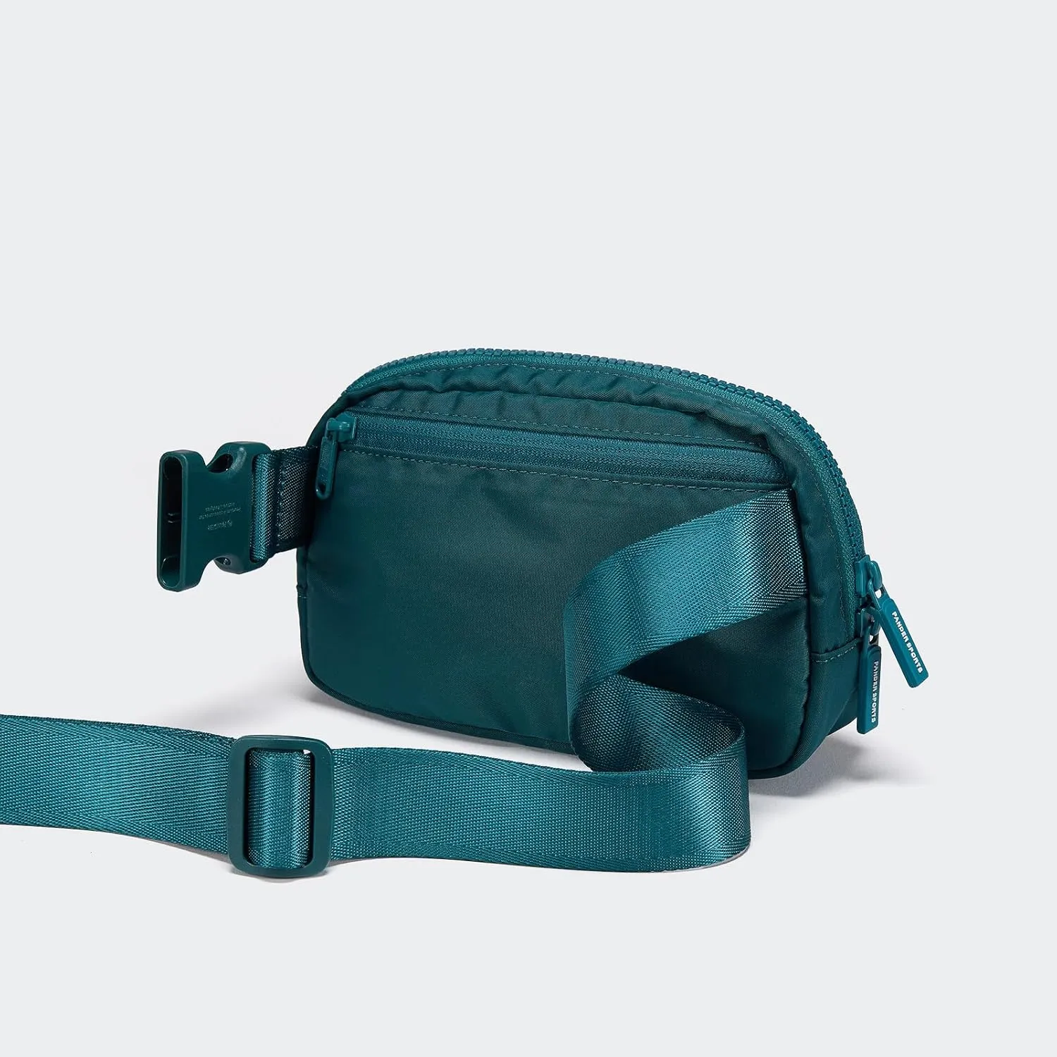 Pander Two Way Zipper Fanny Pack Nylon Everywhere Belt Bag for Women, Water Repellent Waist Packs, Crossbody Bags with Adjustable Strap (Teal Blue).