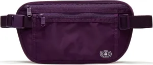 Pander Unisex RFID Anti Theft Waist Pouch Money Belt for Travel, Blocking Hidden Wallet Belt Bag for Women, Protects Your Valuables and Data.(Dark Magenta)