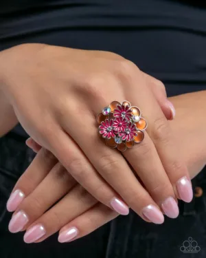 Paparazzi Ring ~ Boisterous Bouquet - Orange