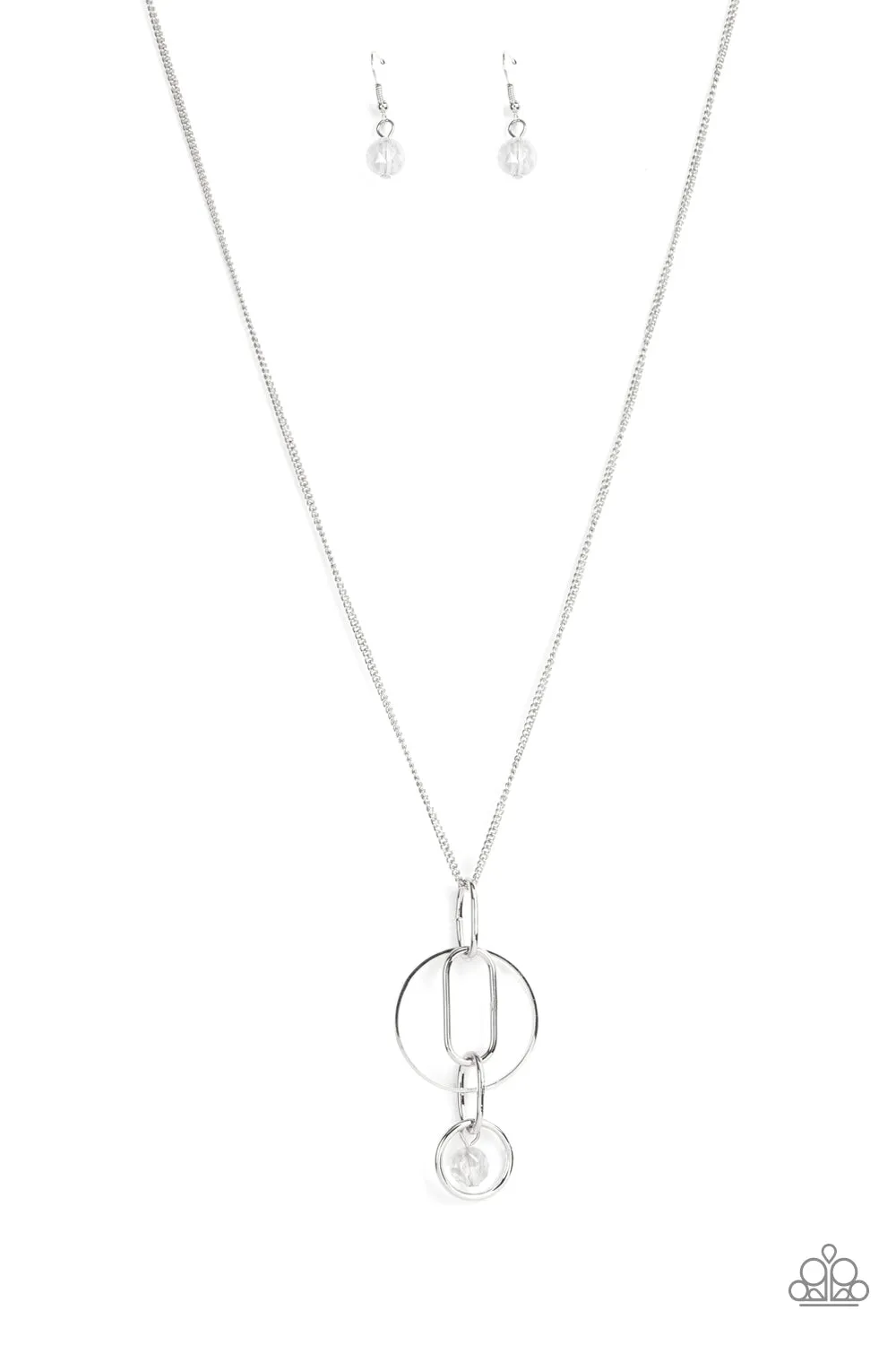 Park Avenue Palace - White (Iridescent) Necklace