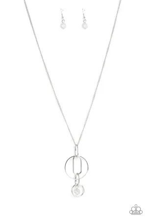 Park Avenue Palace - White (Iridescent) Necklace