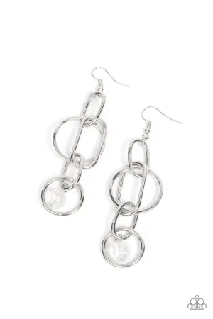 Park Avenue Princess - White (Iridescent) Earring