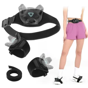 Park Sung Tracker Straps and Belt, Foot Trackerstrap for HTC Vive Tracker, Full Body Tracking, Adjustable, Structure and Material Upgrade, 1TrackBelt 2 TrackStraps 1 Ankle Strap