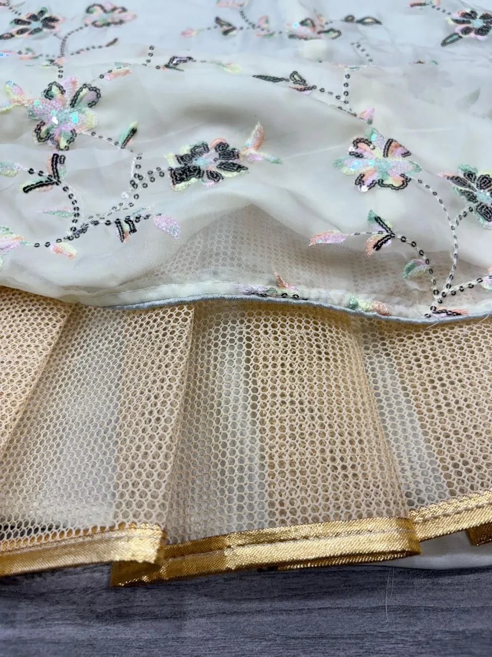 Party Wear Tubby Silk Rainbow Sequence Work Lehenga Choli
