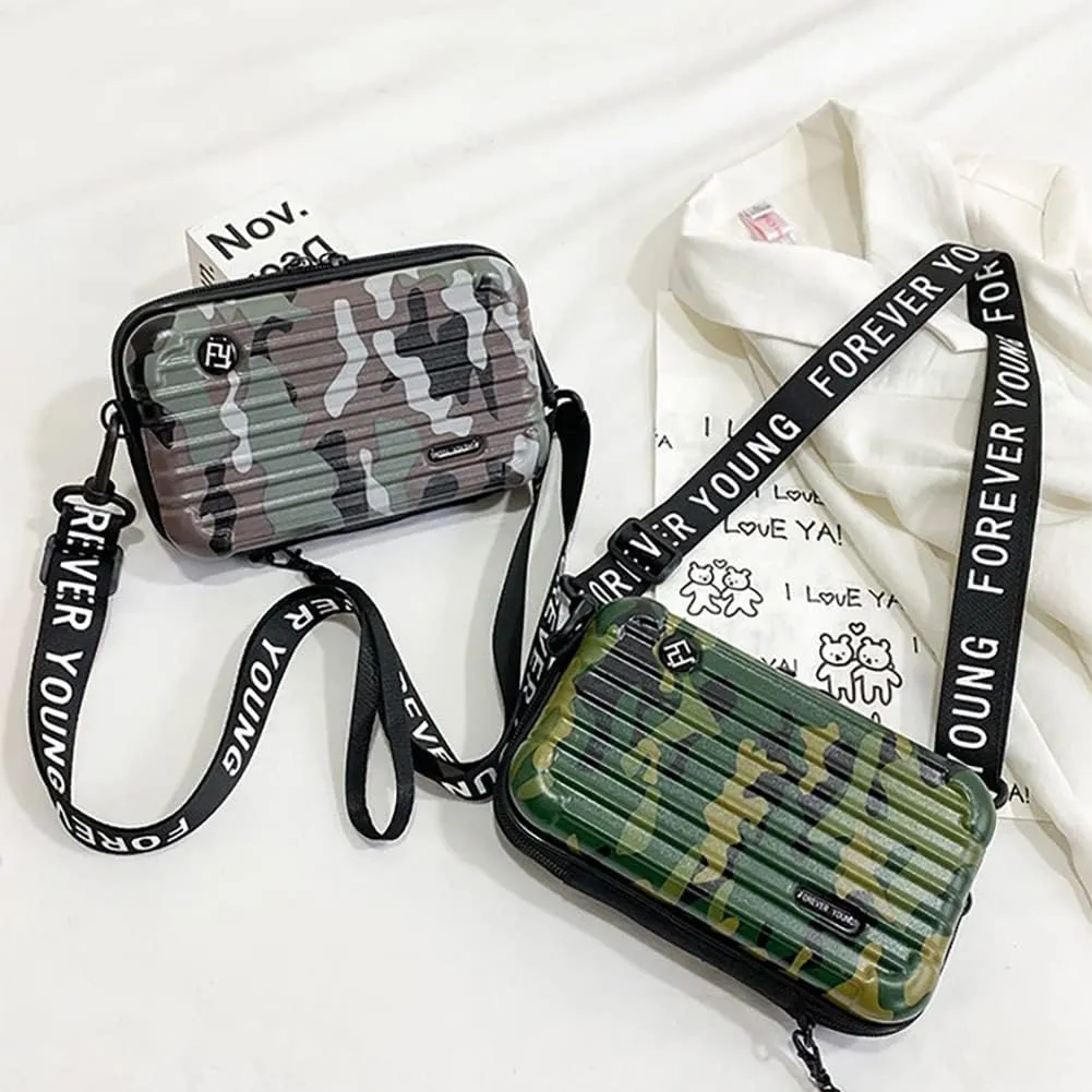 PC ABS Lightweight Hard Shell Travel Suitcase,Cosmetic Crossbody Bag For Women,Unisex Multifunctional Makeup Shoulder Luggage