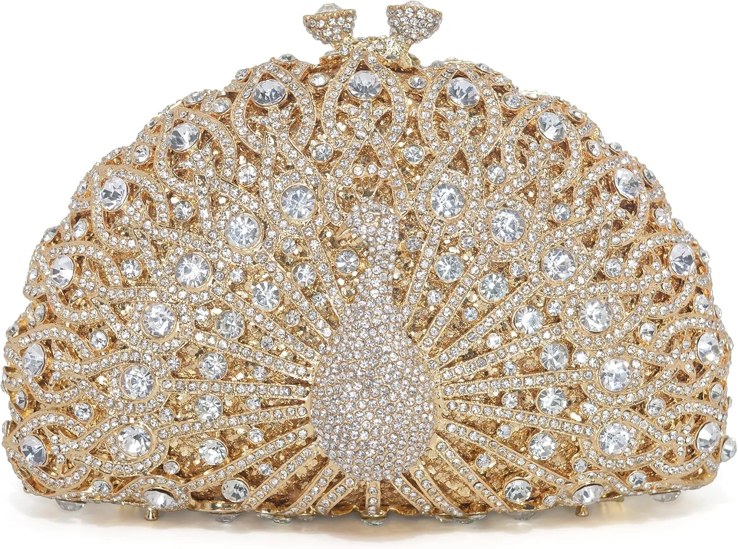 Peacock Luxury Rhinestone Crystal Evening Clutch Bag Sparkly Bride Wedding Party Purses for Women