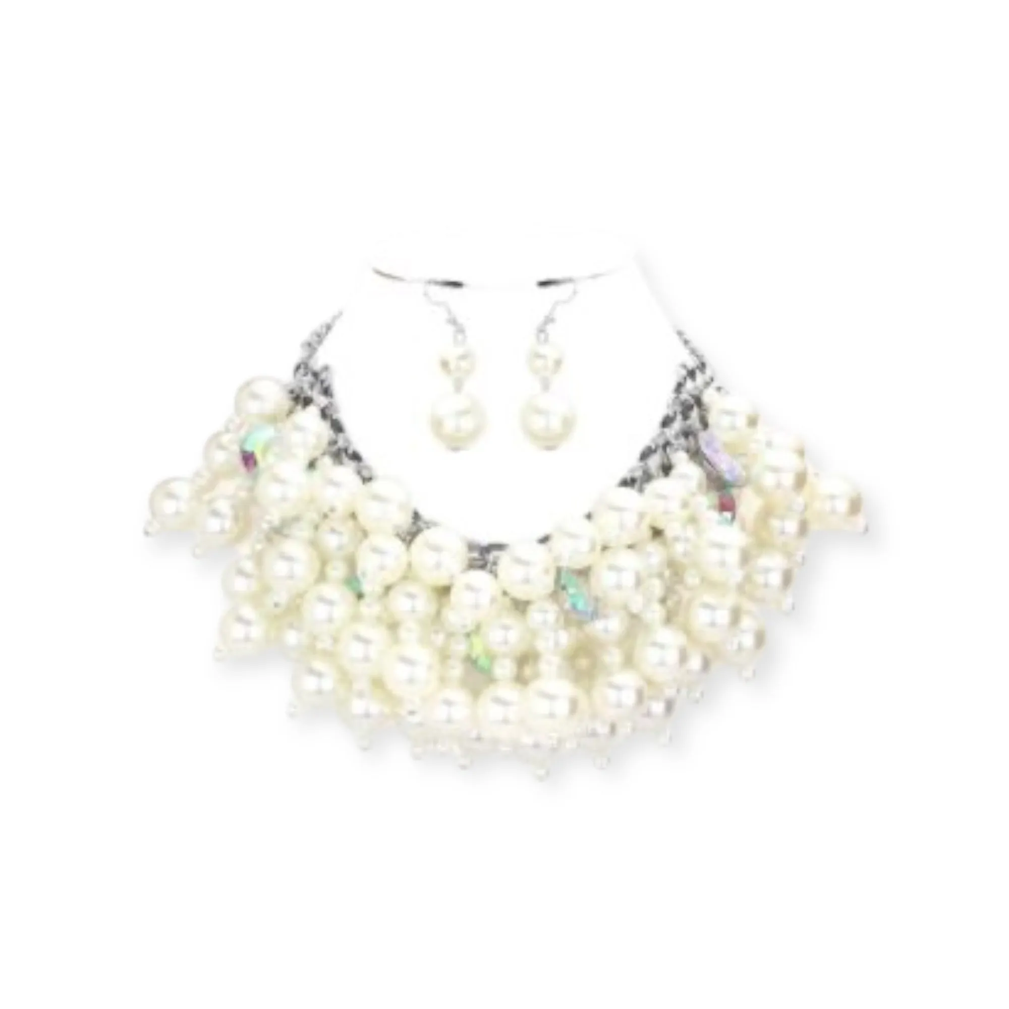 Pearl Embellished Collar Necklace