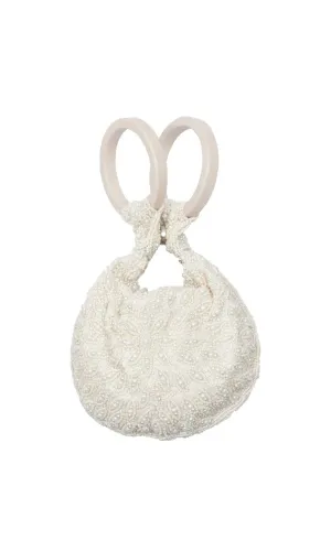 Pearl Floral Wristlet Bag