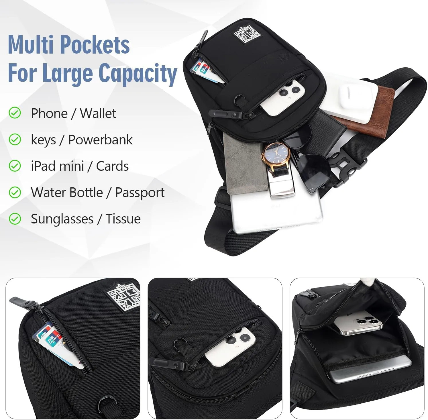 Peicees Drop Leg Bag With Leg Strap For Men Womens Thigh Bag Purse For Motorcycle Riding Hip Pouch Thigh Pack Crossbody