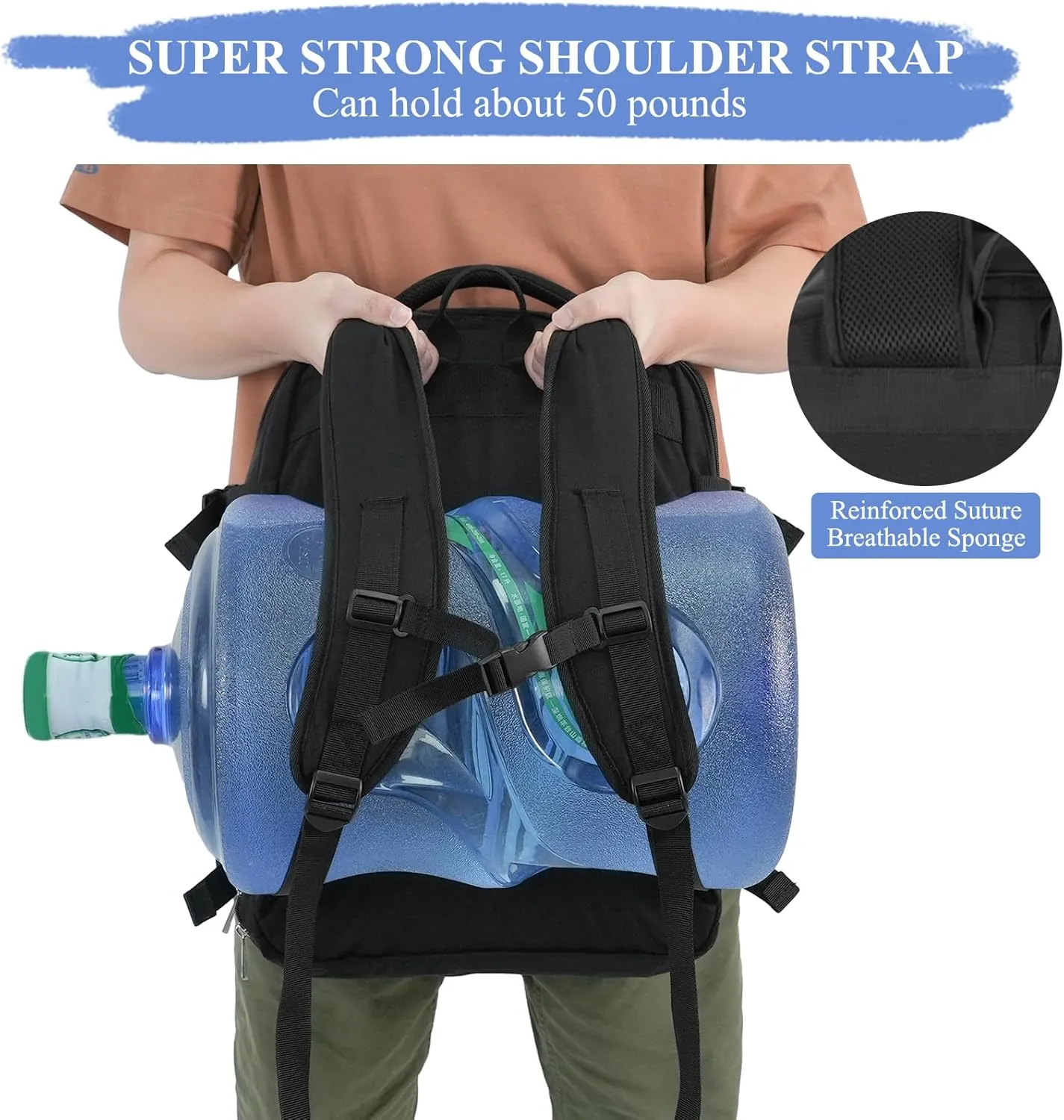 Personal Item Backpack, 40L Large Travel Backpack for Women Men, Waterproof Carry on Backpack for College, Business, Work