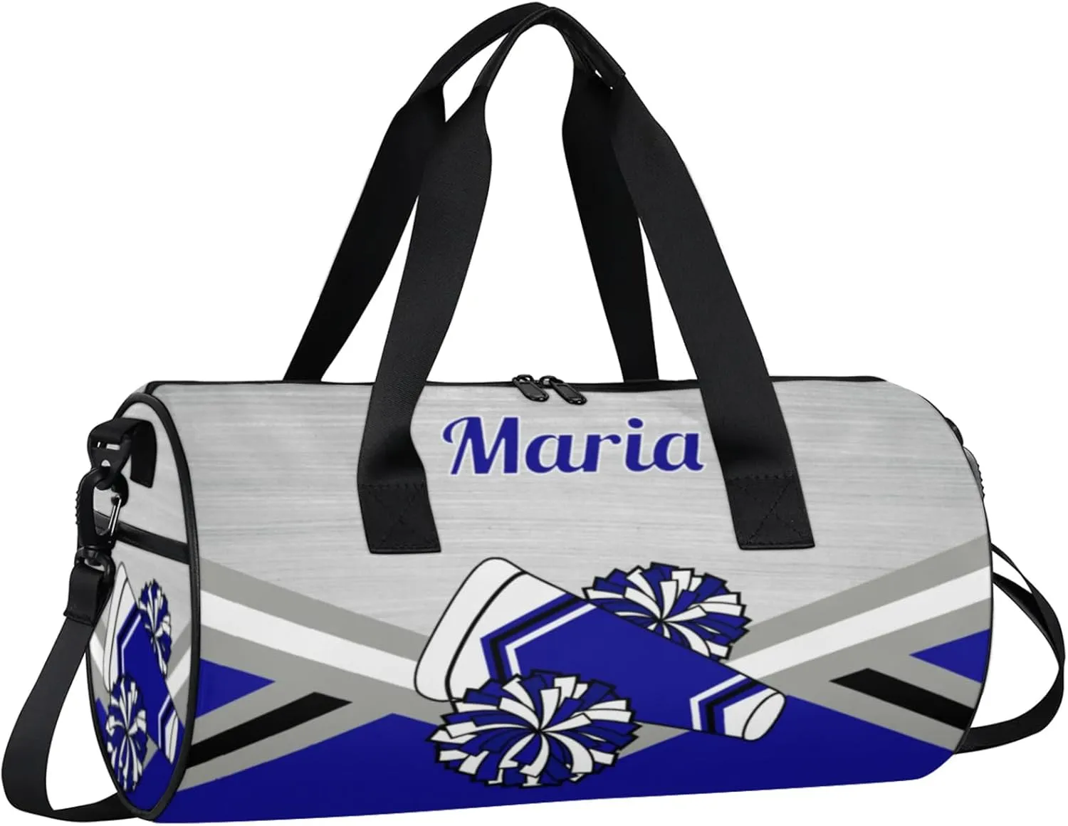 Personalized Cheer Bag for Women, Custom Overnight Duffel Bags Sport Gym Bag Travel Weekender Bag for Cheerleader Team Gifts, Dark Blue