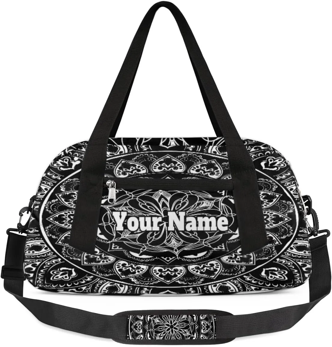 Personalized Sport Duffel Bag Custom Tribal Pattern Gymnastics Duffel Bags for Teens, Waterproof Sport Bag, Boho Beaded