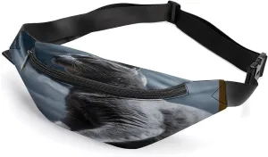 Personalized Waist Packs with Adjustable Strap,Cat Sitting on Chair CrossBody Fanny Pack Casual Bag for Travel Sports Running Hiking