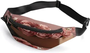 Personalized Waist Packs with Adjustable Strap,Roses in Box CrossBody Fanny Pack Casual Bag for Travel Sports Running Hiking