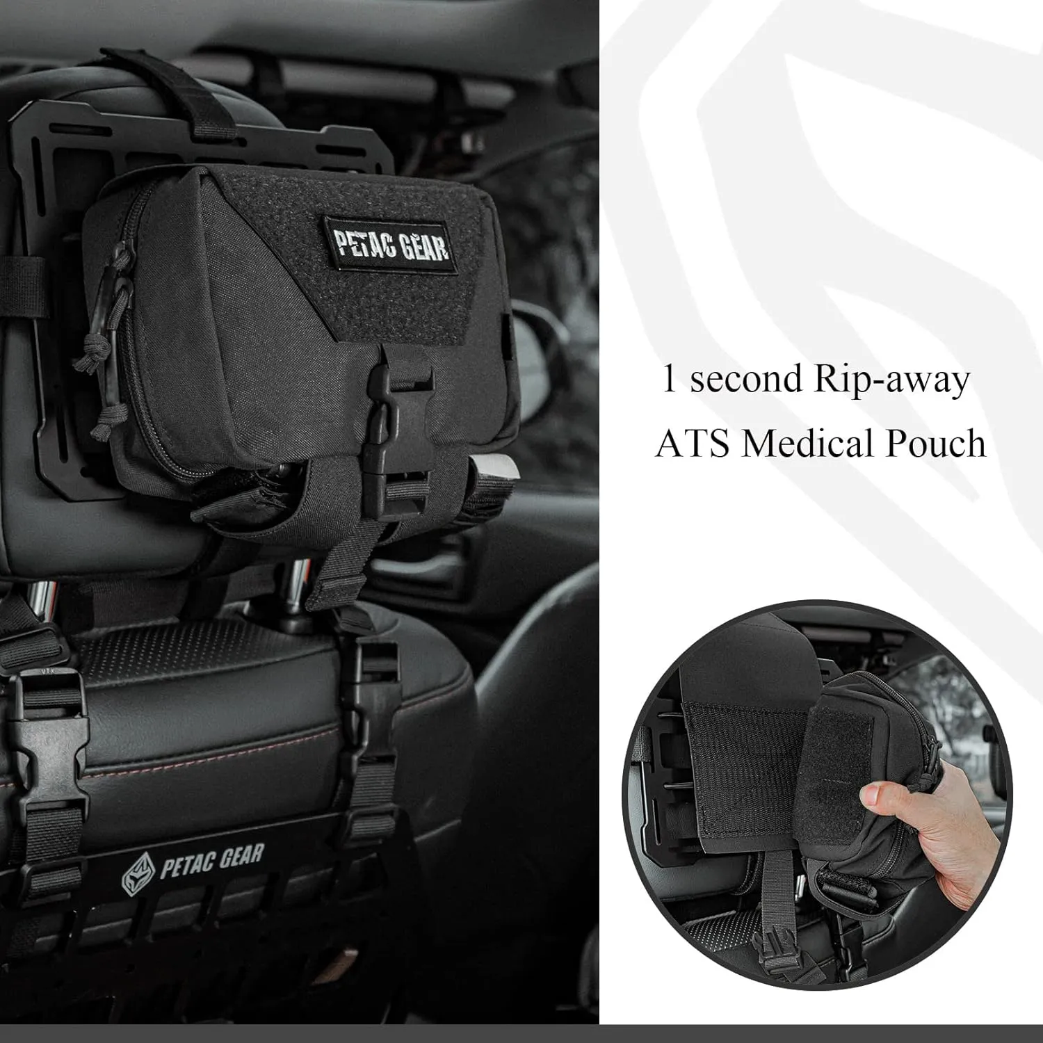 PETAC GEAR Tactical Rip Away Medical Pouch Tear Off First Aid IFAK Pouch Molle & Belt Horizontal Outdoor Emergency Survival Bag …