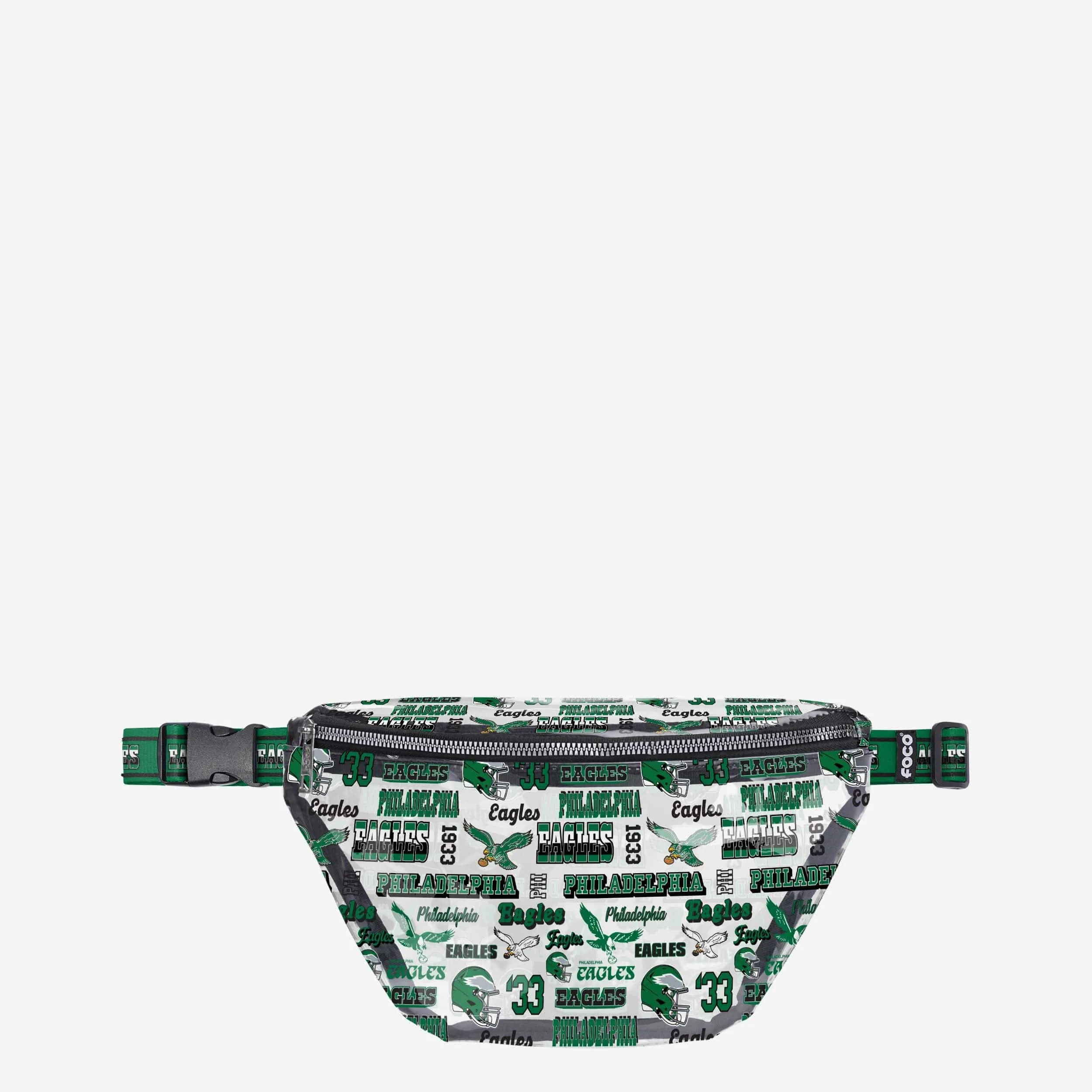 Philadelphia Eagles Repeat Retro Print Clear Fanny Pack