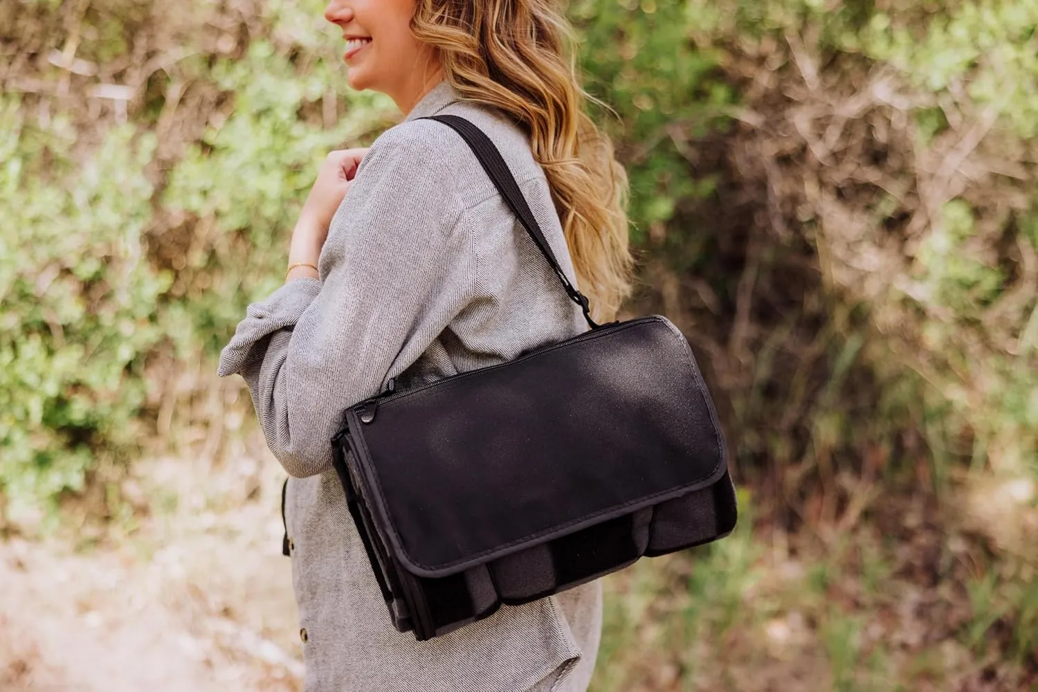 PICNIC TIME Blanket Tote Outdoor Picnic Blanket