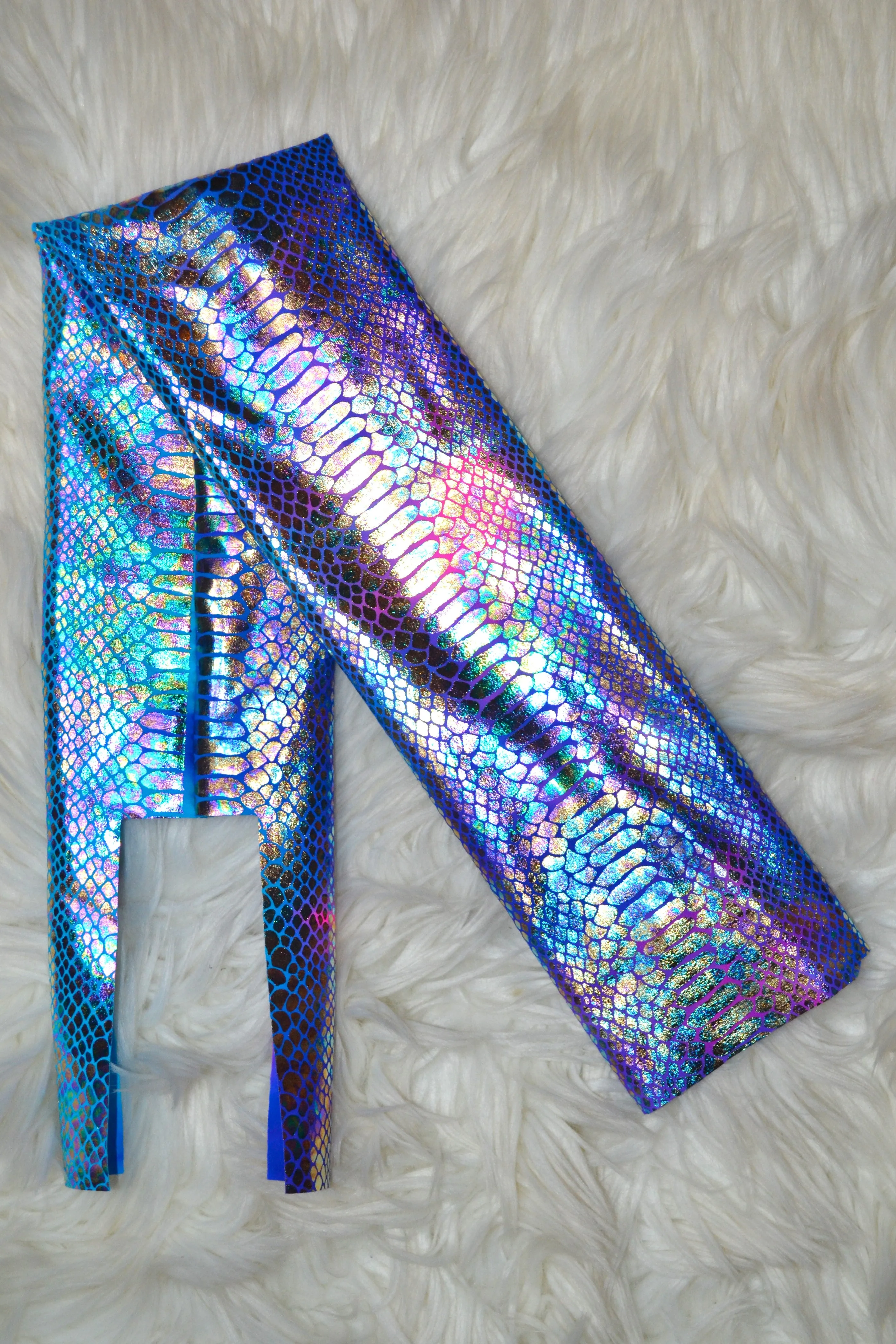 Pink Purple Blue Snake Tail Bag Iridescent